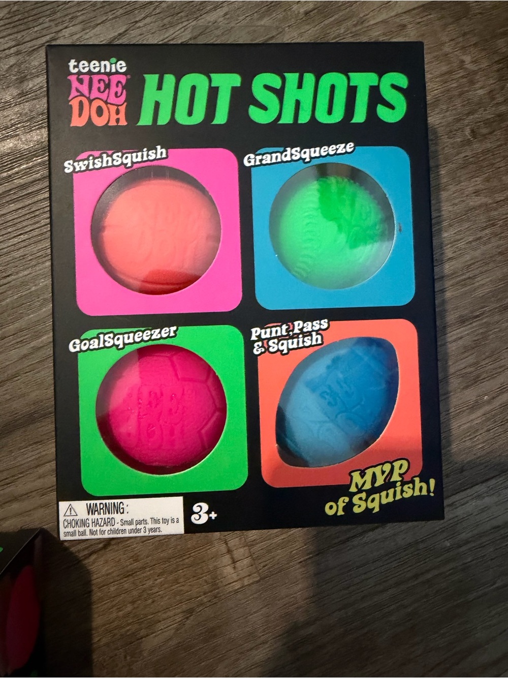 Hot Shots Squish Toy Set - Pink, Green, Blue